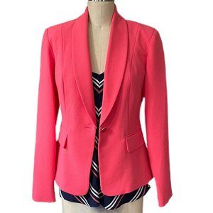 Coral Pink Classic Chic Blazer Jacket SZ 4